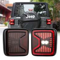 Smoked JL LED Taillights Tail Light Rear Brake Light Reserve Lamp Replacement for Jeep Wrangler JL 2018 2019 2020