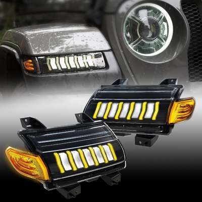 Led Side Marker White Amber Led Fender Light Right Left Running Light Fit for Jeep JL 2018+ Turn Signals Light