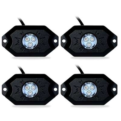 for UTV/SUV RGB led 4 pods rock lights plug and play led car light for JEEP rock auto car parts multicolor rock lights for ATV