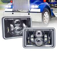 4X6 Led headlamp for Peterbilt 379 378 357/FLD120 4x6 inch led h4 Kenworth headlight