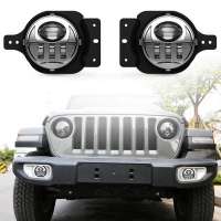 New Design 4 Inch Round Led Fog Light for Jeep Wrangler JL JLU with 2 Bracket 2018 2019 2020